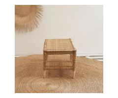 Rustic Opulence: Artisanal fancy Side Table with Intricate Detailing