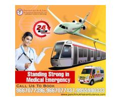 Pick Panchmukhi Air Ambulance Services in Dibrugarh for Masterly Medical Facility