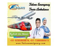 Hire First-Class Falcon Train Ambulance Services in Patna with Critical Care Unit